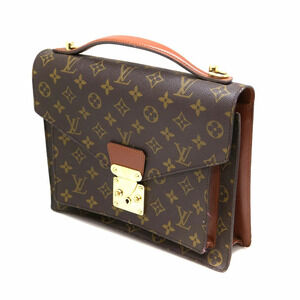 LOUIS VUITTON Monceau Monogram Canvas Brown Shoulder Bag Handbag